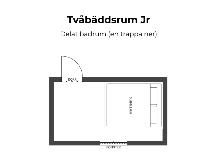 Tvåbäddsrum Jr